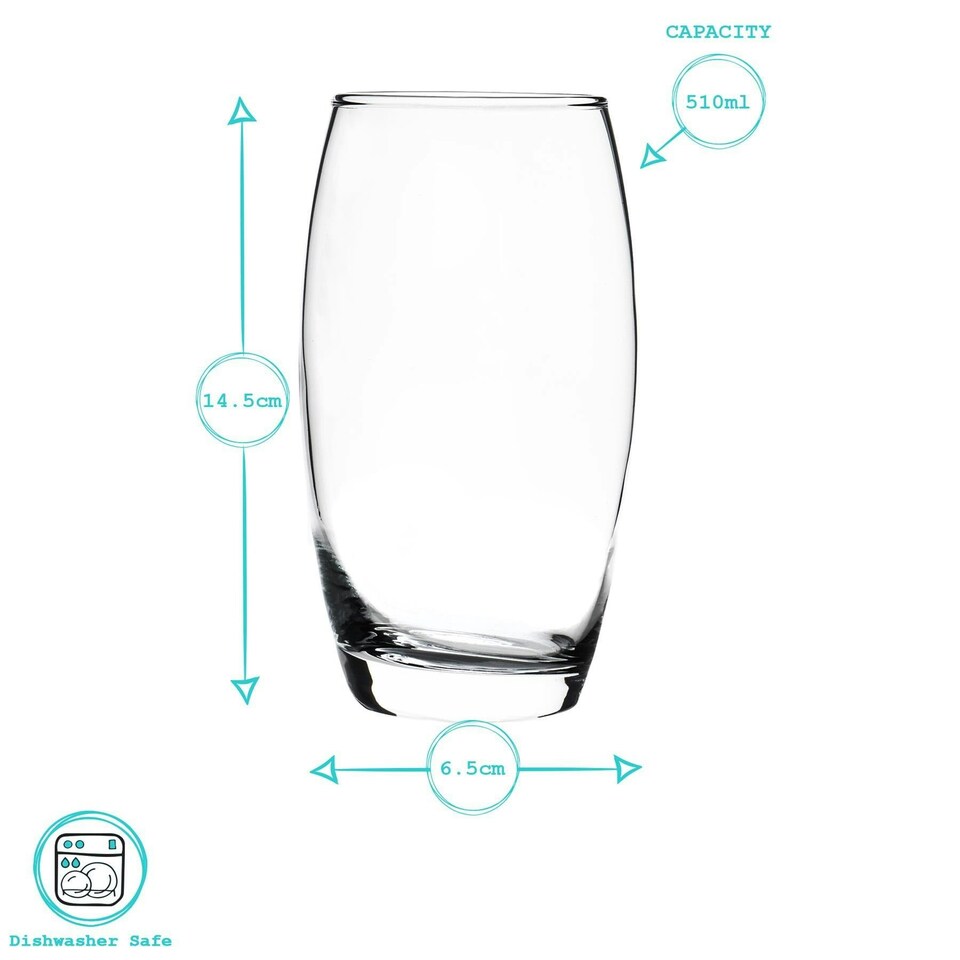 image 1 of Argon Tableware Tondo Highball Glasses - 510ml - Pack of 24 Clear