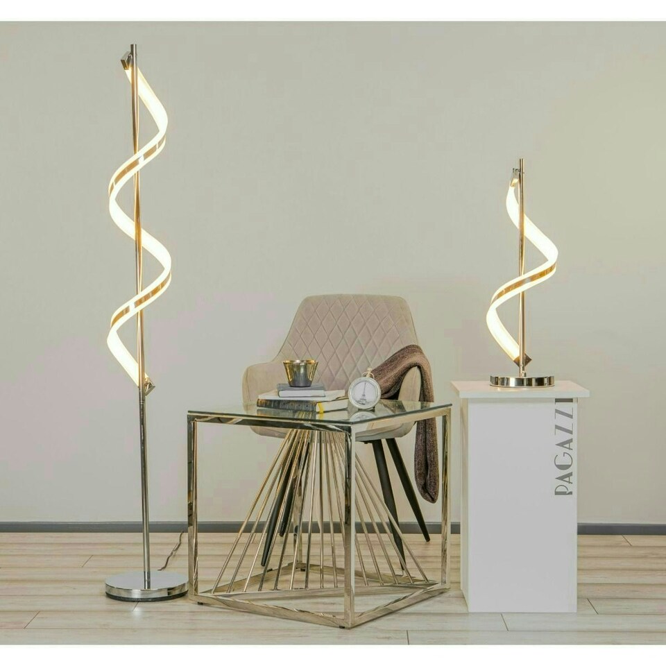 image 1 of Indie Polished Chrome LED Floor Lamp