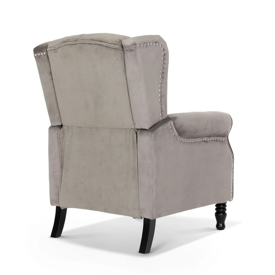 image 1 of Windsor Luxury Pushback Recliner Armchair Grey