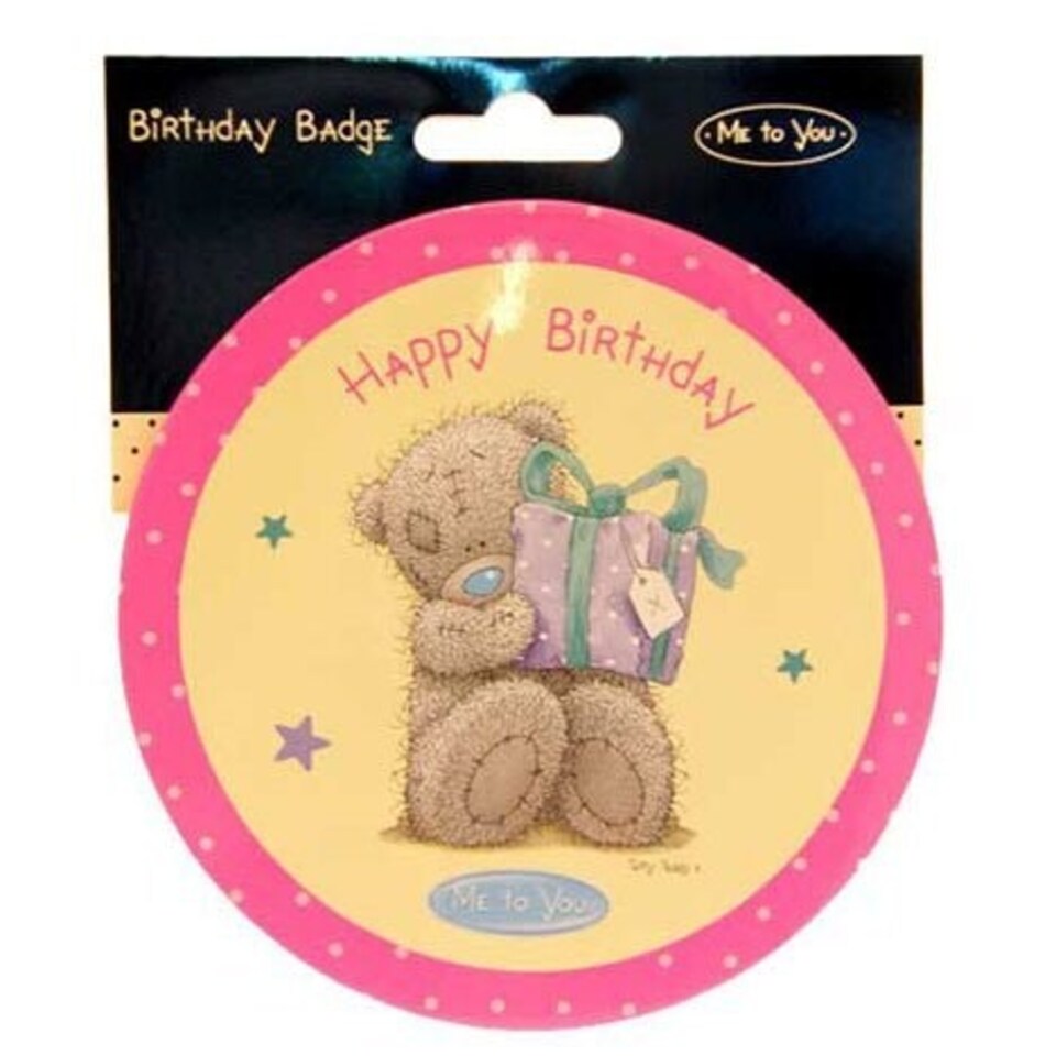 image 1 of Happy Birthday Me to You Bear Giant Badge