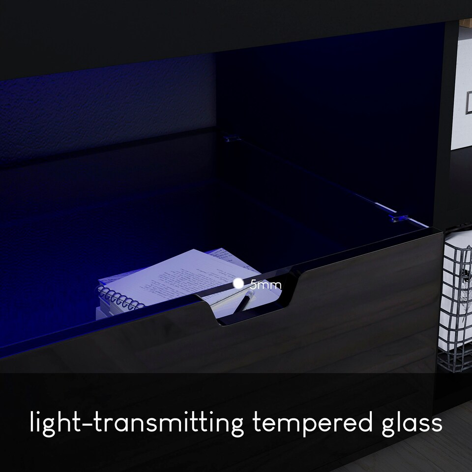 image 1 of Vida Designs Eclipse 2 Door 1 Drawer LED TV Unit Entertainment Stand, White