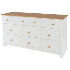 Capri, 6+2 Drawer Large Chest White