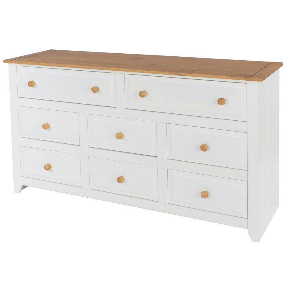 image 1 of Capri, 6+2 Drawer Large Chest White