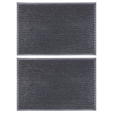 Nicola Spring 2x Heavy Duty Door Mats - 60 x 40cm - Classic - Rubber Indoor Outdoor Floor Mat Dirt Trapper Rug Non Slip Doormat