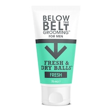Below The Belt Grooming Fresh & Dry Ball, Intimate Deodorant and Anti Chafing Cream For Men, Protects against Sweat, Odour and Chafing, Fresh Scent 3 x 75ml