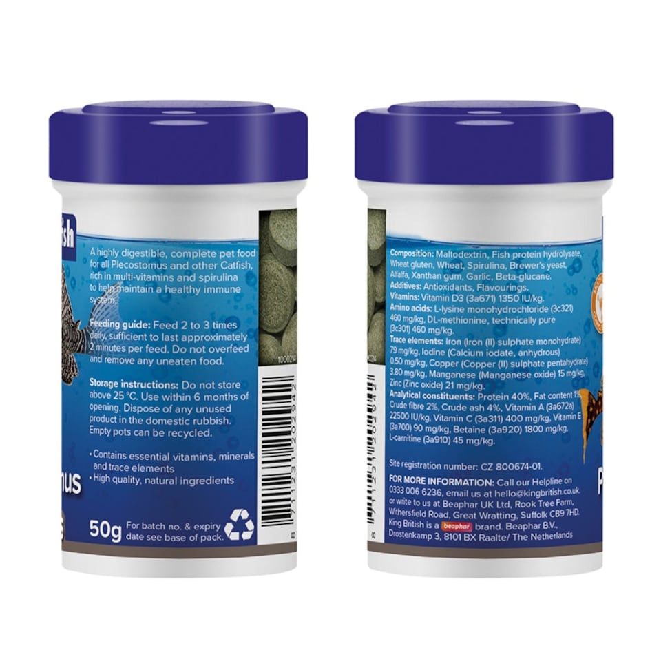 image 1 of King British Plecostomus Tablets - 50g x 6
