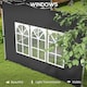 image 10 of Outsunny Gazebo Side Panels for 3x3(m) or 3x4m Pop Up Gazebo, 2 Pack, Black