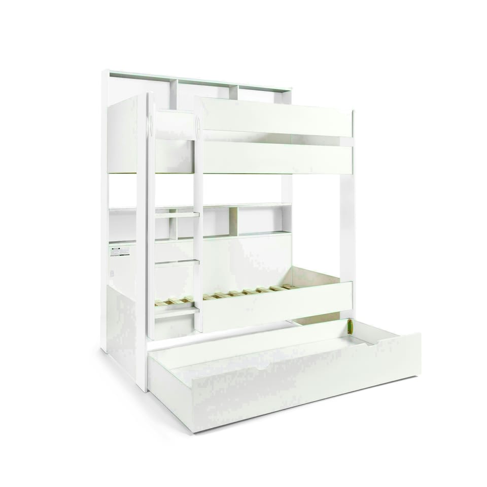 Oliver White Storage Bunk Bed