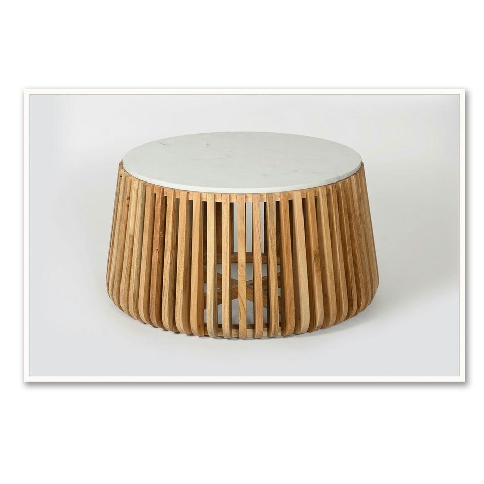 image 1 of Centre Table DKD Home Decor Marble Mango wood 85 x 85 x 45 cm N/A