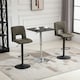 image 6 of HOMCOM Adjustable Height Bar Table with Metal Frame and Square Tabletop