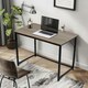 image 2 of Desk Computer PC Laptop Home Office Work desk 100cm, Study Light Brown Rustic Style Brown