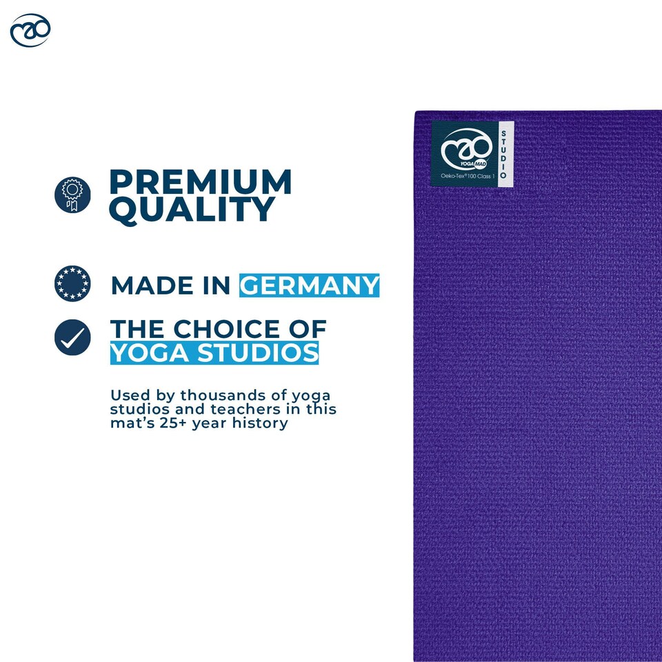 image 1 of Extra Wide Studio Yoga Mat - 4.5mm Purple