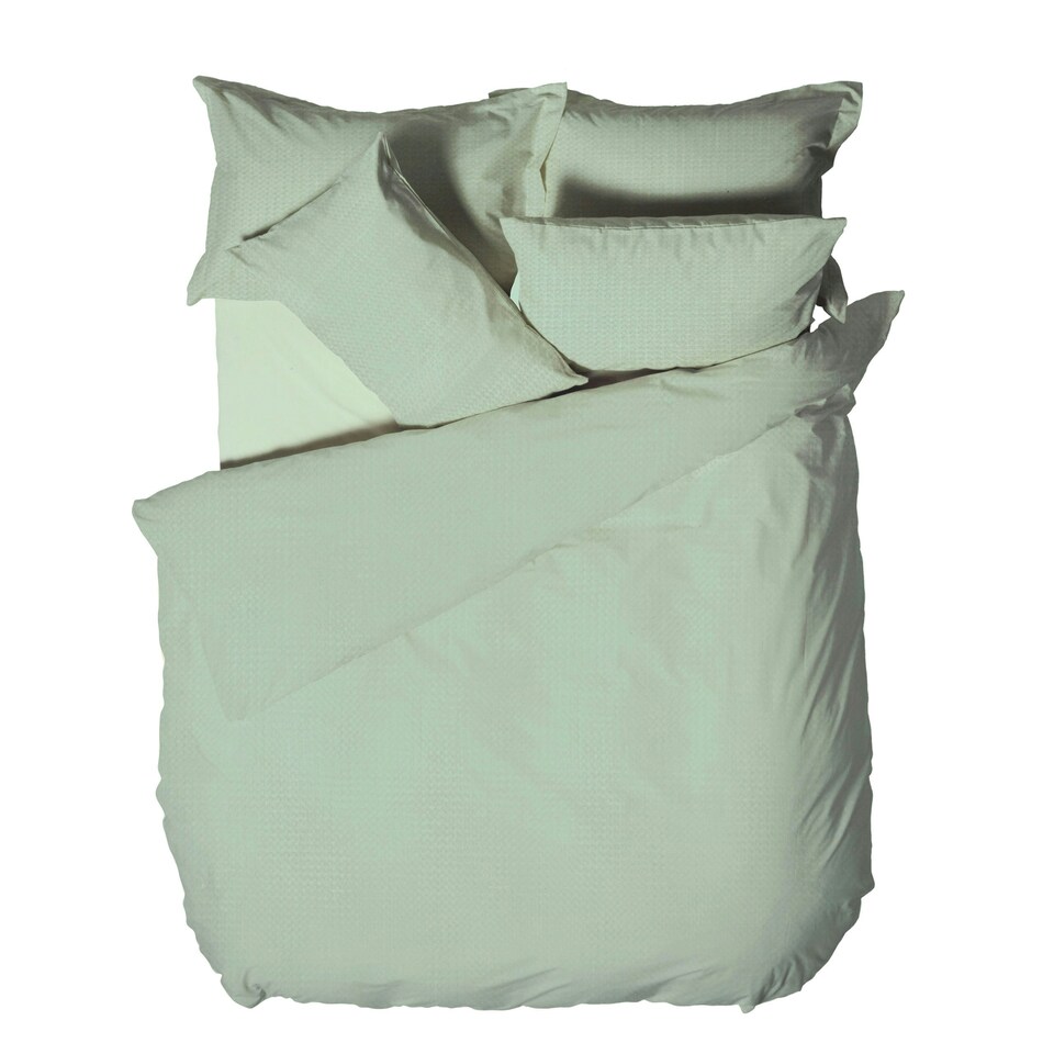 image 1 of Yard Waffle Textured King Duvet Cover Set