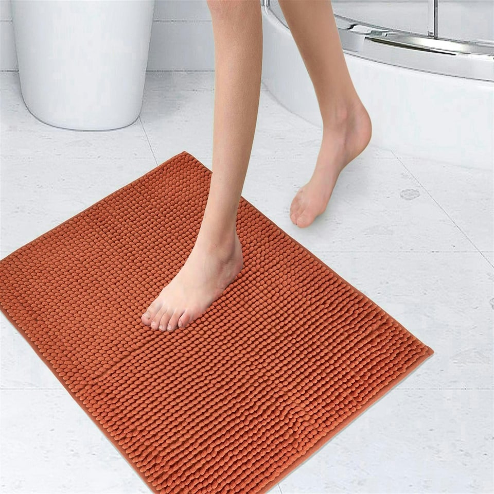image 1 of Noodle Shower Mat Burnt Orange 40x60cm