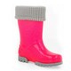 image 5 of Demar Kids Wellington Boots Lined Rain Boots Boys Girls | Pink | Pink Glitter | 5-5.5 UK (22-23 EU) Baby 14.5–15cm