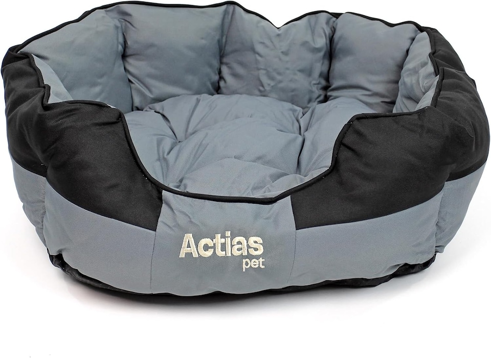 image 1 of Actiaspet Waterproof Pet Bed Reversible Cushion Multiple Sizes (Grey/Black, Medium)
