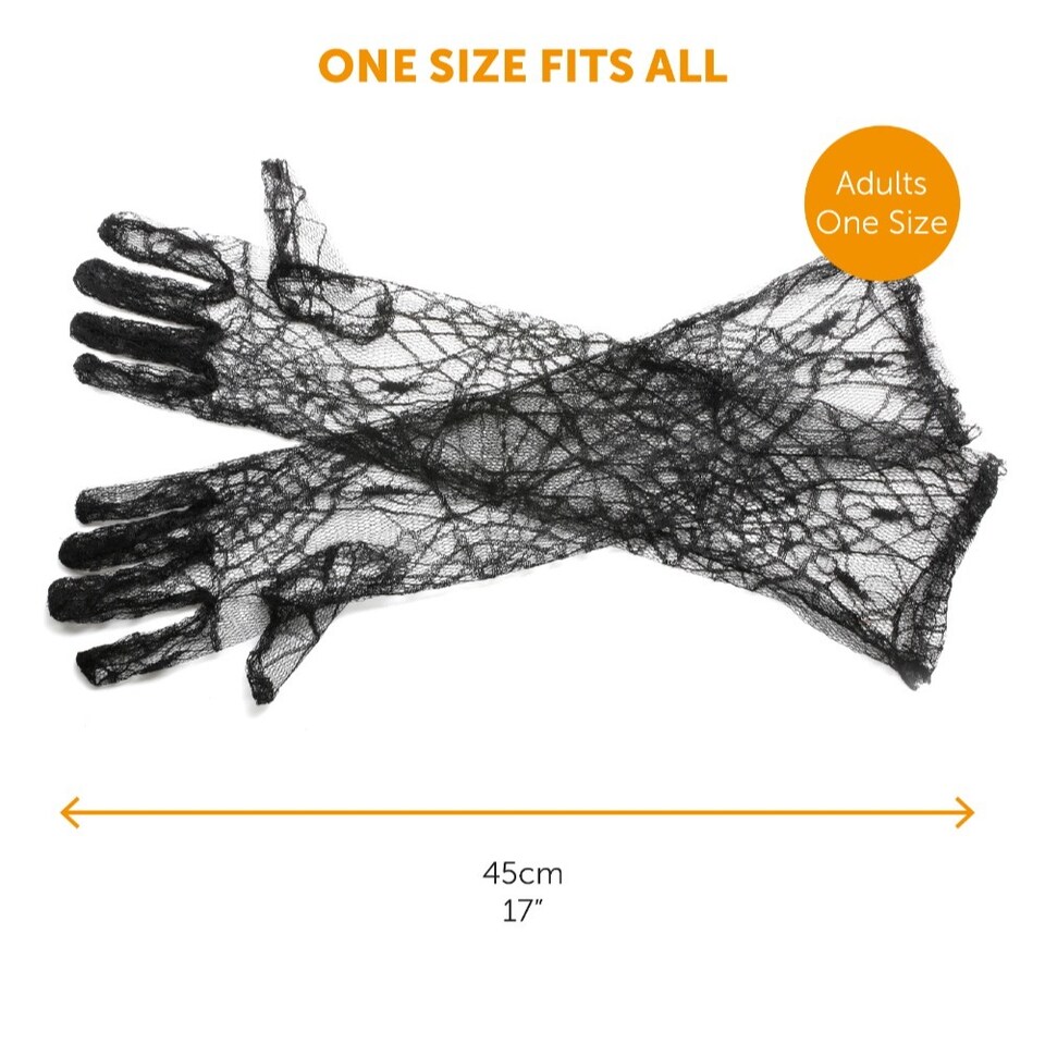 image 1 of Witch Costume - Dress, Gloves, Hat & Broom | Black | XL