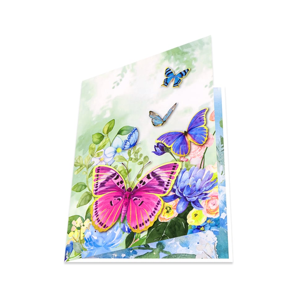 image 1 of Fluttering Grace Butterfly 3D Pop Up Greeting Card