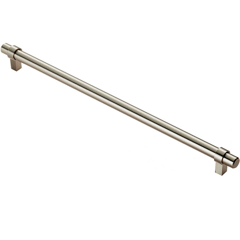 Loops Round T Bar Cabinet Pull Handle 360 x 14mm 320mm Fixing Centres Satin Nickel in Metallics