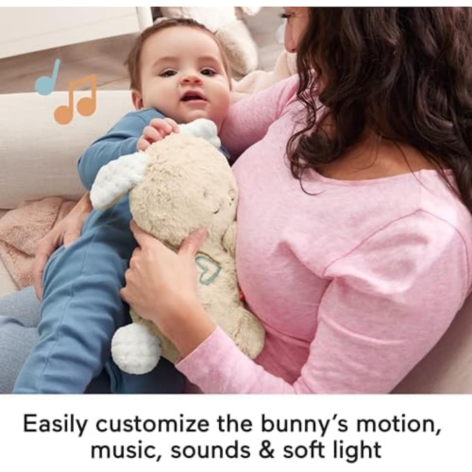 image 1 of Fisher Price Soothe And Settle Bunny Plush Sound Machine