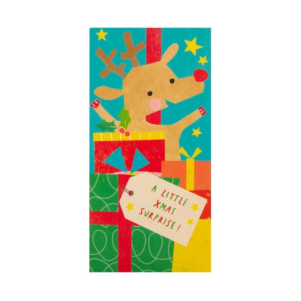 image 1 of Fun Kids' in 2 Designs Pack of 4 Christmas Money Wallet Cards
