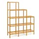 image 3 of COSTWAY 5-Tier Plant Holder Stand Shelf Storage Organizer Brown