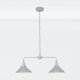 image 4 of Maxwell - Flint Grey Chrome 2 Light Bar Ceiling Pendant Light | Grey | Grey | 1