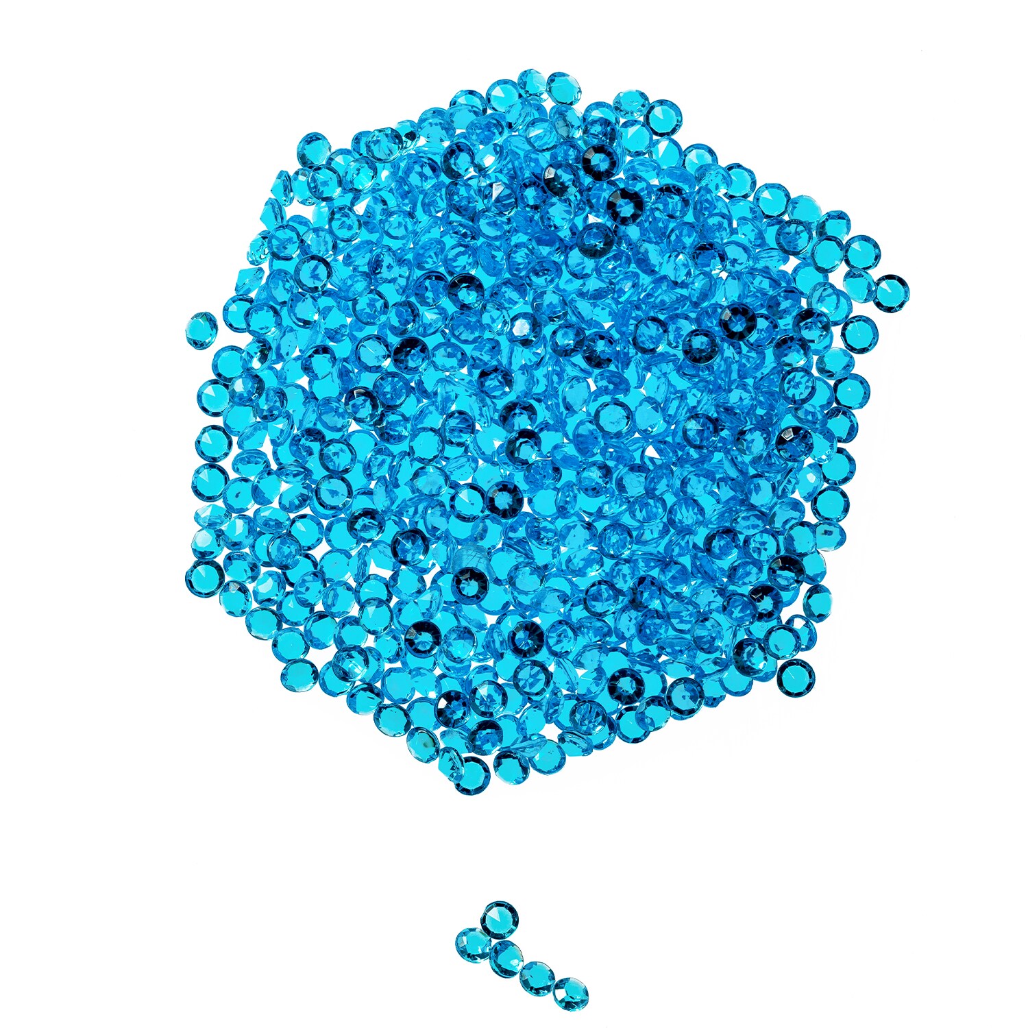 Neel Blue Acrylic Rhinestone Table Confetti, Table Scatters - 4000pcs in Turquoise