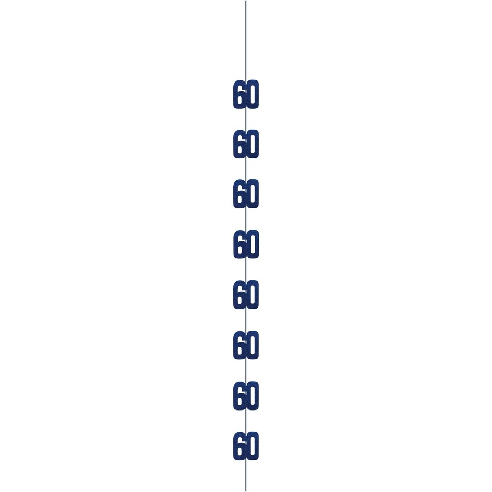 6 GLITTER BLUE 60 HANG DECOR 5FT - UNIQUE