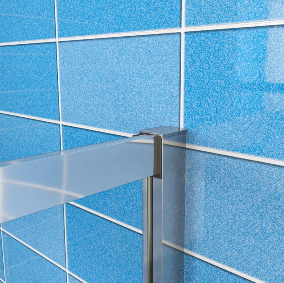 image 1 of Aica Bathrooms 1200x1850mm Sliding Shower Enclosure Shower Screen WalK In Glass Door Cubicle | Chrome