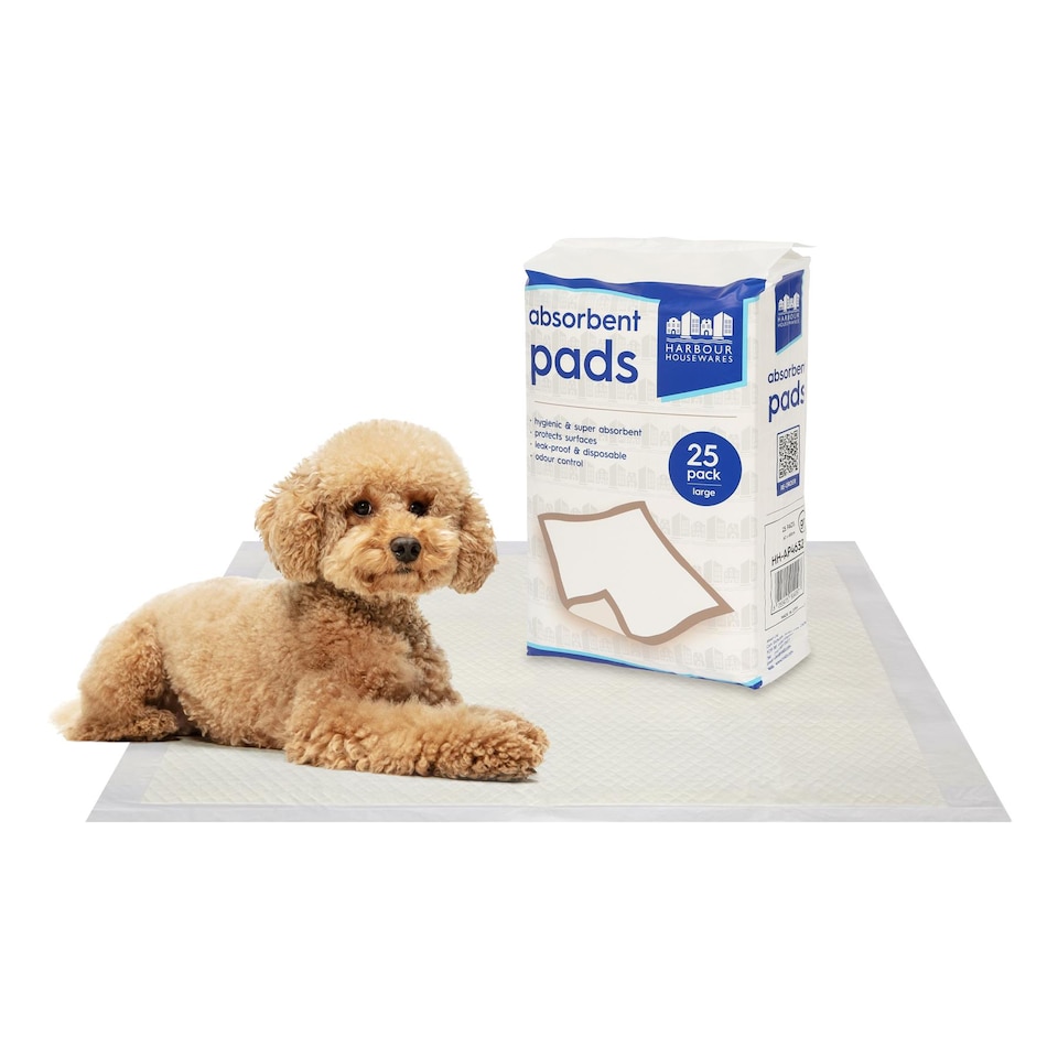 image 1 of Harbour Housewares Disposable Puppy Training Pads - 60cm x 60cm - Pack of 25