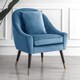 image 4 of Octavia Velvet Fabric Accent Chair - Grey