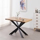 image 2 of Duke LUX Dining Table Single, White Brown | Oak