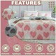image 5 of Pretty Hearts Printed Duvet Cover Set Reversible Polycotton Beddings Pink | King