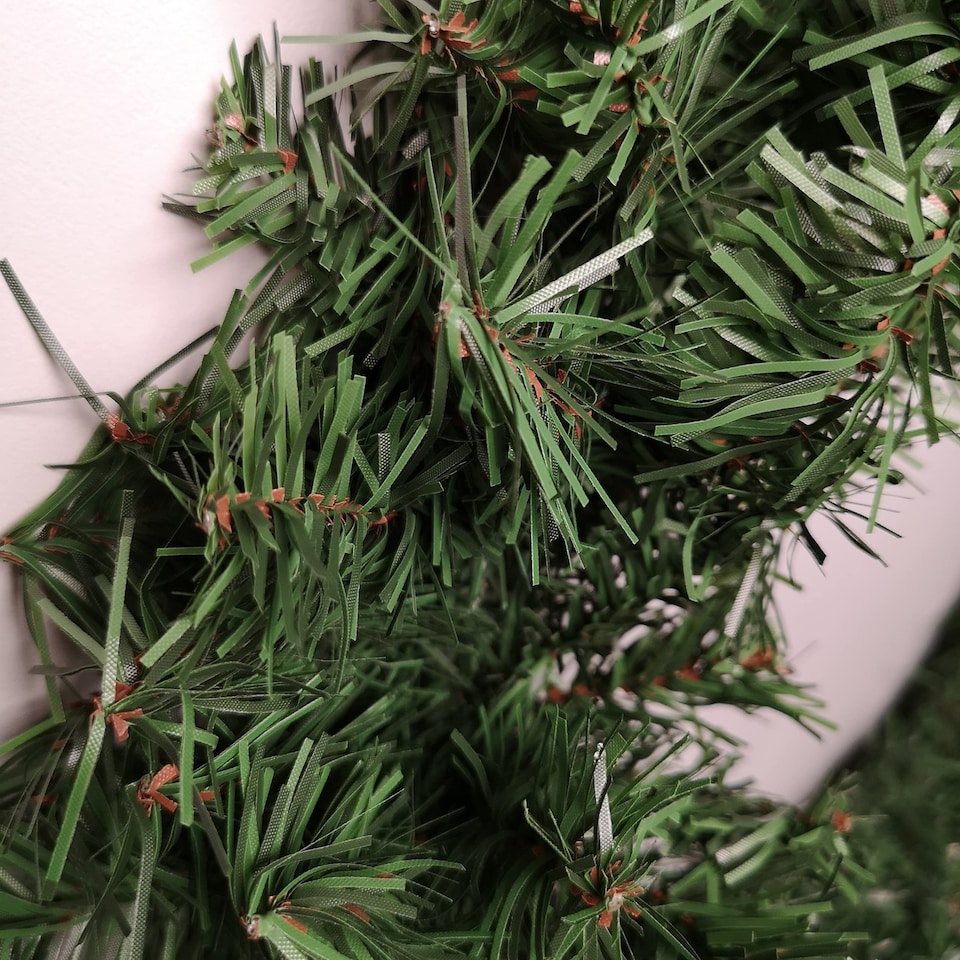 image 1 of 40cm Plain Green Canadian Pine Artificial Christmas Wreath