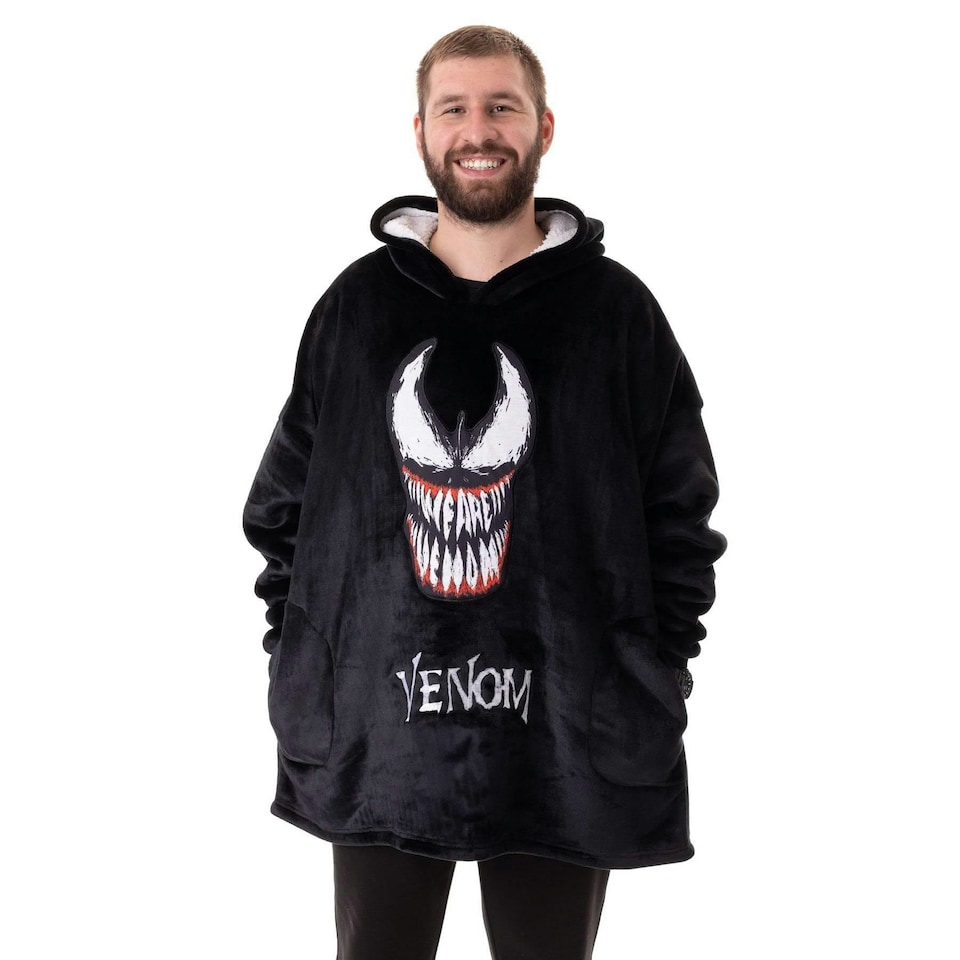 image 1 of Venom Mens Logo Blanket Hoodie - Black - One Size