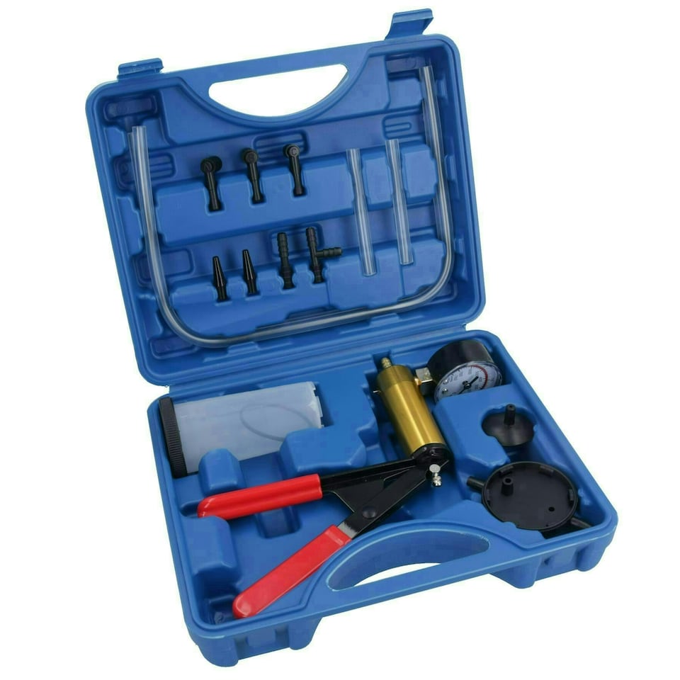 image 1 of Brake Bleeder and Vacuum Pump Kit Hand Held One Handed For All Vehicles