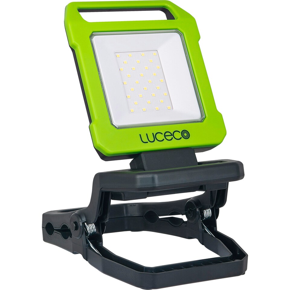 image 1 of Luceco Rechargeable USB Folding Clamp Worklight 1000lm, 9W, 6500K