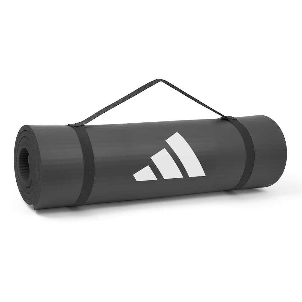 image 1 of Adidas 10mm NBR Fitness Mat, 183 x 61 cm, Anti-Slip with Elastic Carry Strap | Multi | Black | 183 (L) x 61 (W) x 1 (H) cm