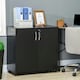 image 2 of Vinsetto 2-Tier Locking Filing Cabinet Office Storage Cabinet, Black