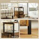image 8 of HOMCOM Bedside Table with Charging Station for Living Room, Rustic Brown Brown