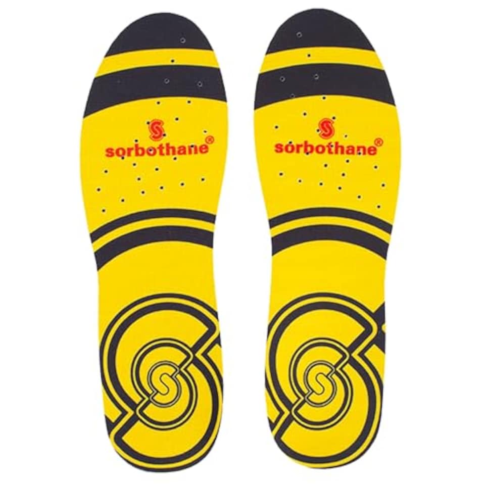 image 1 of Double Strike Insoles Men & Women – Shock Absorbing Inserts For Plantar Fasciitis, Arch Support & Heel Relief – Antibacterial Shoe Inserts For Walking, Running, Work Boots – Size UK 3-4.5