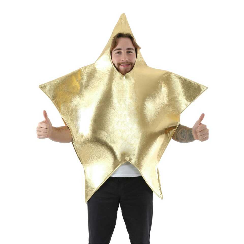 image 1 of Adult Gold Star Costume – Fancy Dress (One Size) N/A | One Size