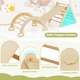 image 9 of COSTWAY 3-in-1 Triangle Wooden Toddler Climber Ramp Arch