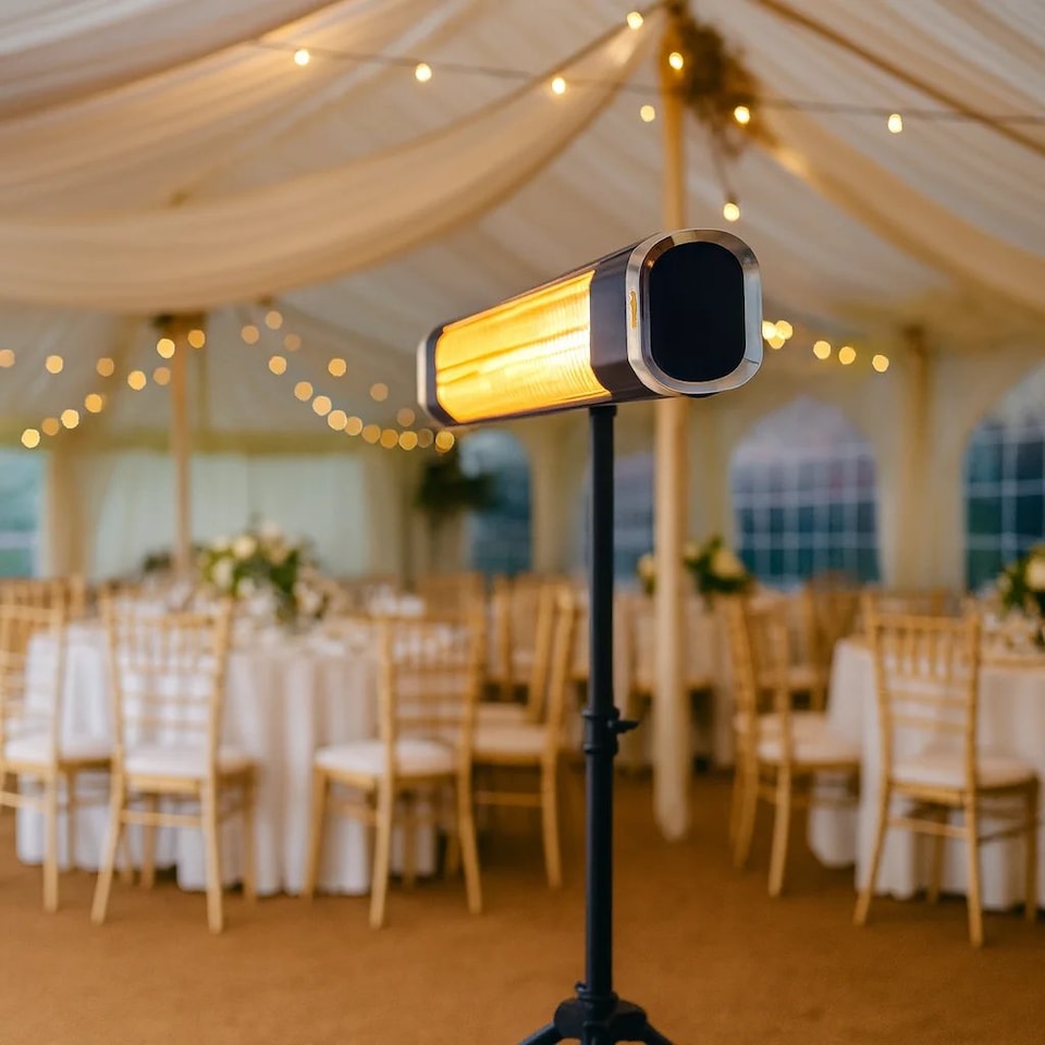 image 1 of Senelux Tripod Mounted Infrared Patio Heater with Remote Control
