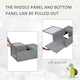 image 6 of PawHut 94 cm Wooden Tortoise House Turtle Habitat Small Reptile Cage Grey