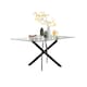 image 1 of Furniturebox Leonardo 6 Black Leg Dining Table