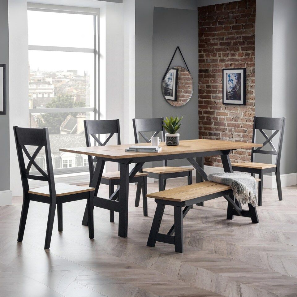 image 1 of Hockley Table Black/Oak