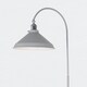 image 4 of First Choice Lighting Maxwell Flint Grey Chrome Floor Reading Lamp Grey | Chrome