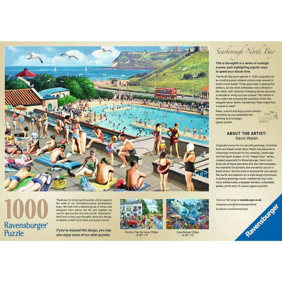 image 1 of Ravensburger Leisure Days No.8 Scarborough North Bay & Pool 1000 Piece Jigsaw Puzzle